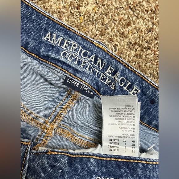 American Eagle Outfitters Blue Skinny Jeans with Natural Fading - Picture 4 of 4